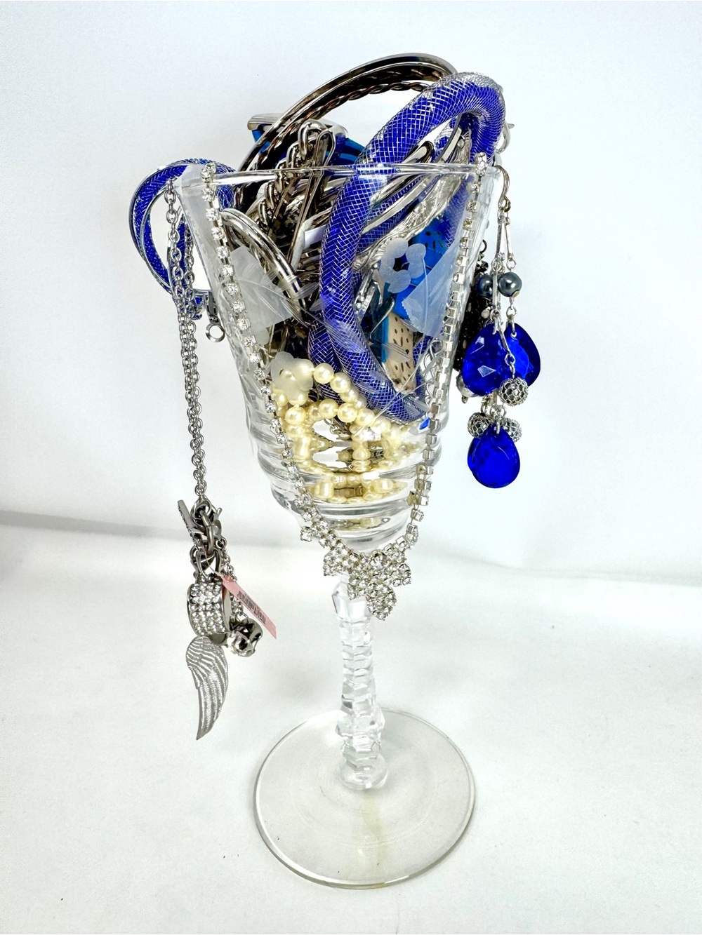 Assorted Women’s Jewelry Set in Blue, Silver & Rhinestones